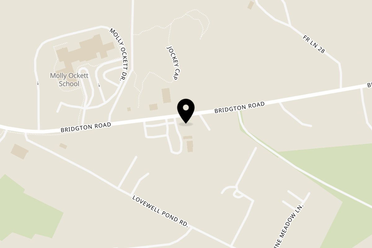 Map showing the location of Fryeburg Kitchen and Market on 2 Jockey Cap Ln in Fryeburg